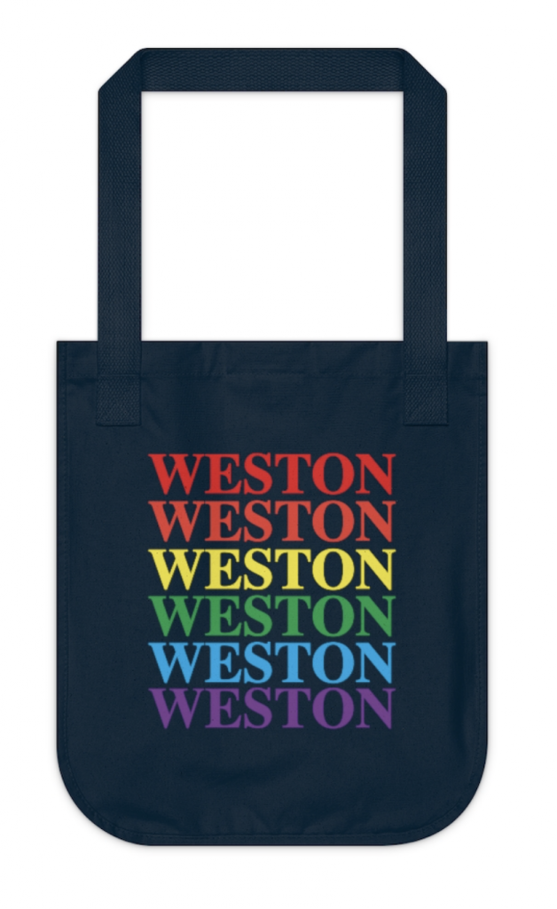Weston Pride Tote bag, Weston Connecticut 